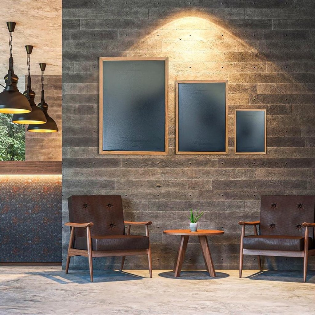 Seco Se-Chalka3 A3 Krijtbord Met Lijst Zwart/Hout